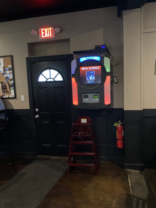 Before and after setting up for Hit List Bingo!